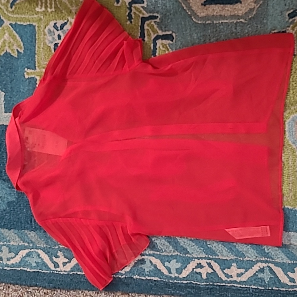 Zara Red Ruffled Blouse - Picture 4 of 5